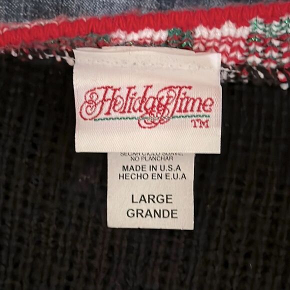 Christmas Sweater Cardigan Large Oversized Holiday Long - Picture 14 of 15